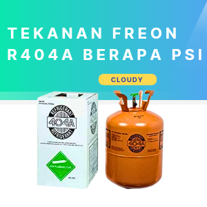 Tekanan Freon R404A dalam PSI