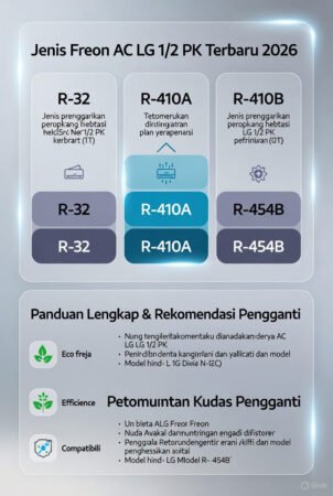 Jenis Freon AC LG 1/2 PK Terbaru 2026: Panduan Lengkap & Rekomendasi Pengganti