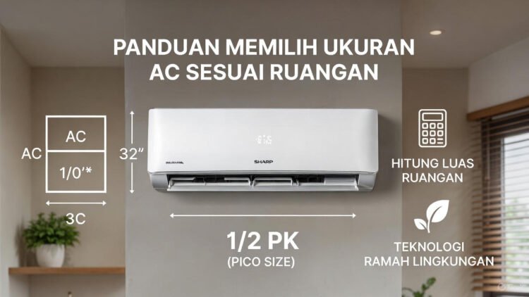 Panduan Memilih Ukuran AC Sharp 1/2 PK yang Tepat untuk Ruangan Anda di 2026