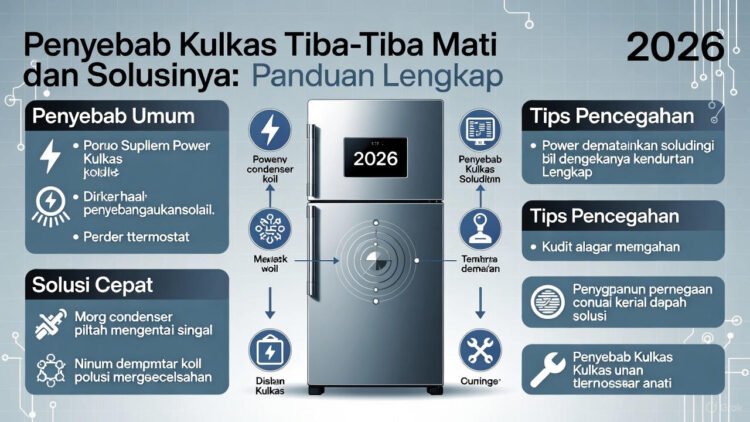 Penyebab Kulkas Tiba-Tiba Mati dan Solusinya: Panduan Lengkap 2026