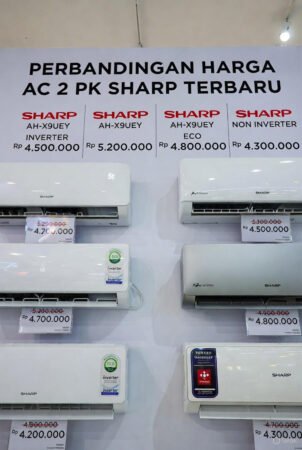 Perbandingan Harga AC 2 PK Merk Sharp Terbaru 2026: Inverter vs Non-Inverter