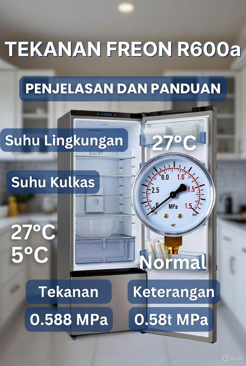 Tekanan Freon R600a: Penjelasan Lengkap, Cara Kerja & Panduan Penggunaan 2026