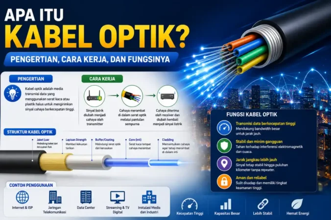 Apa Itu Kabel Optik? Pengertian, Cara Kerja, dan Fungsinya