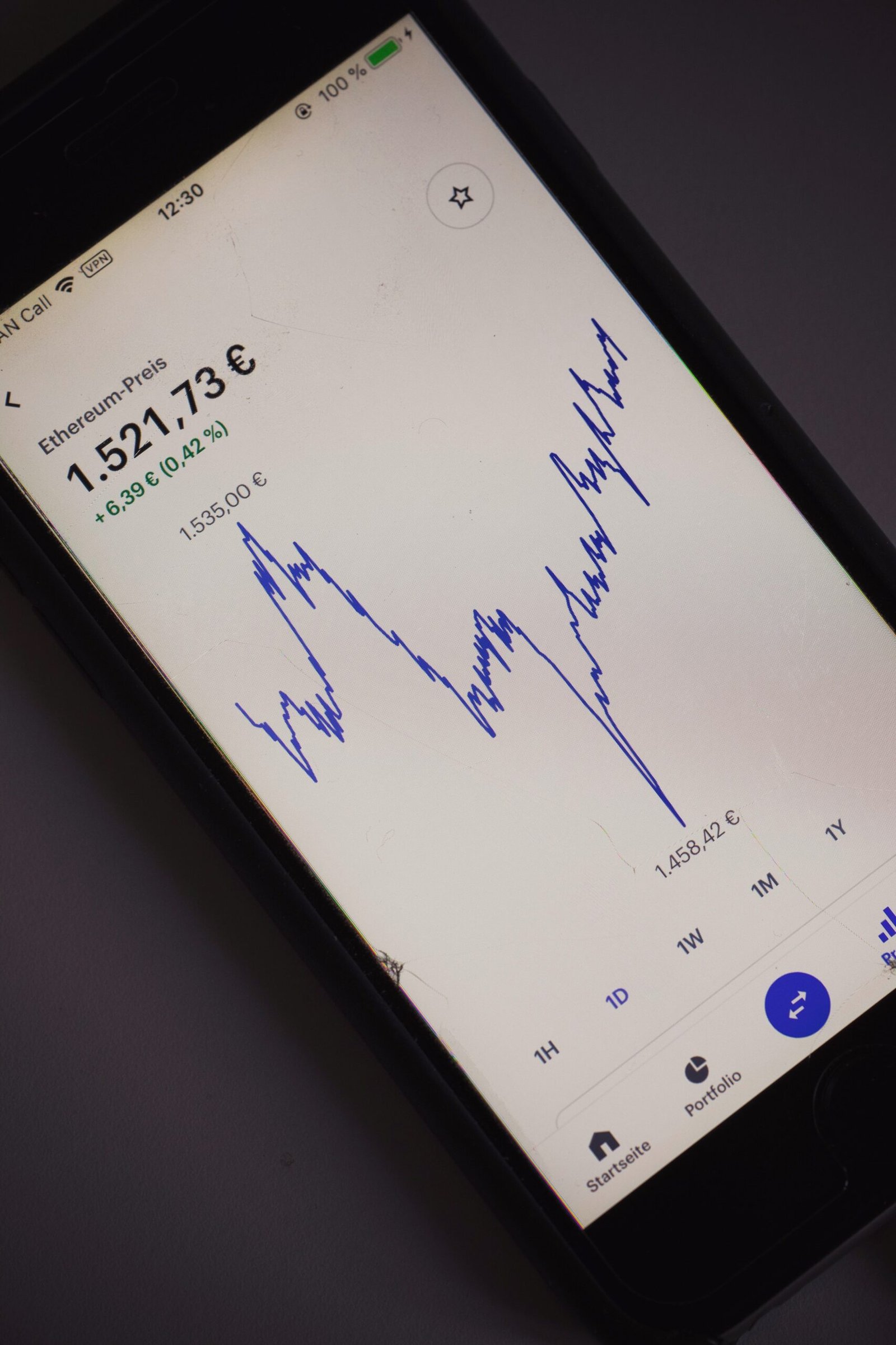 black android smartphone displaying white screen