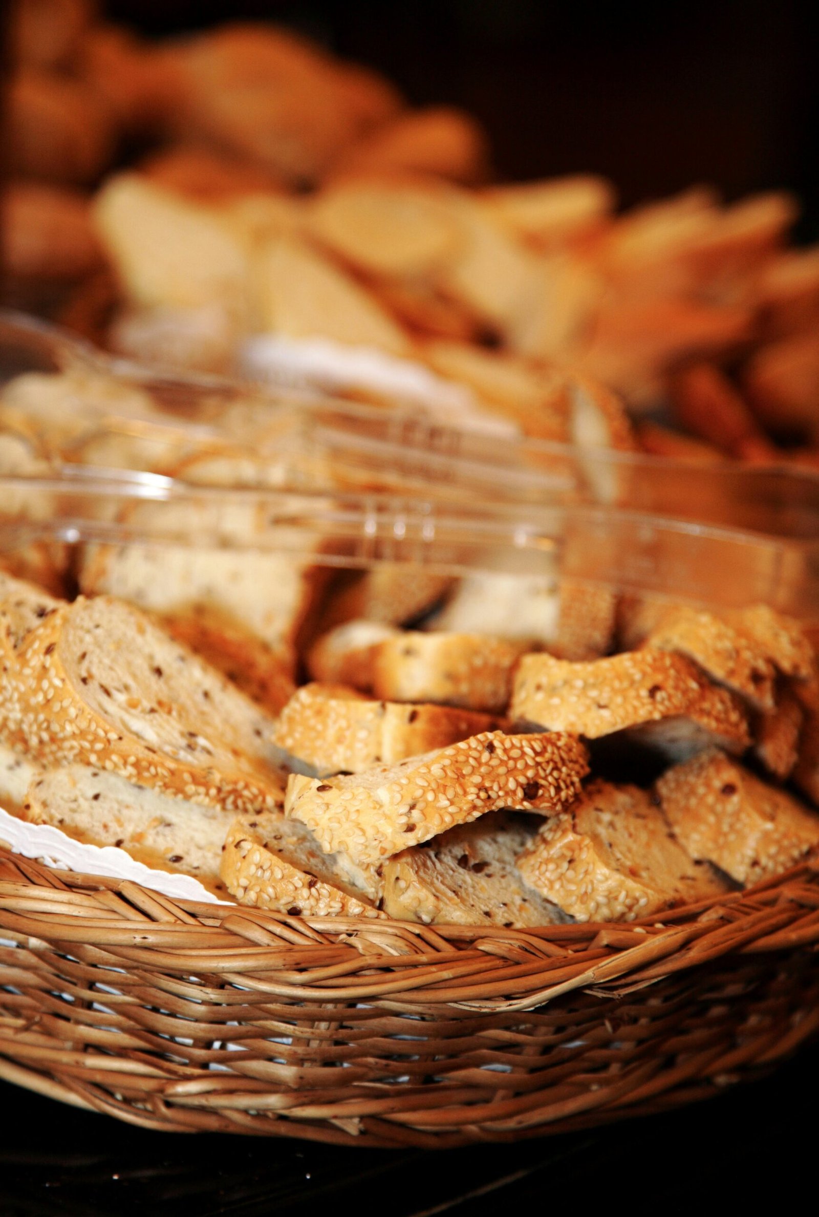 brown bread on brown woven basket