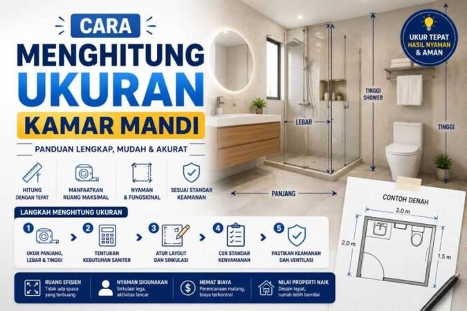 cara menghitung ukuran kamar mandi, ukuran kamar mandi ideal, standar ukuran kamar mandi
