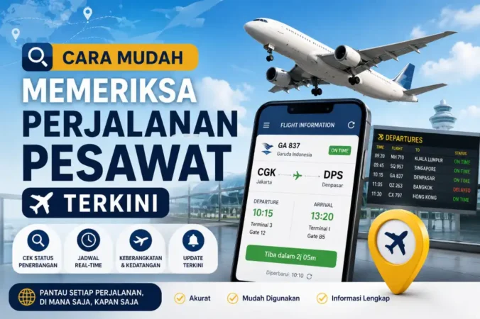 Cara Mudah Memeriksa Perjalanan Pesawat Terkini