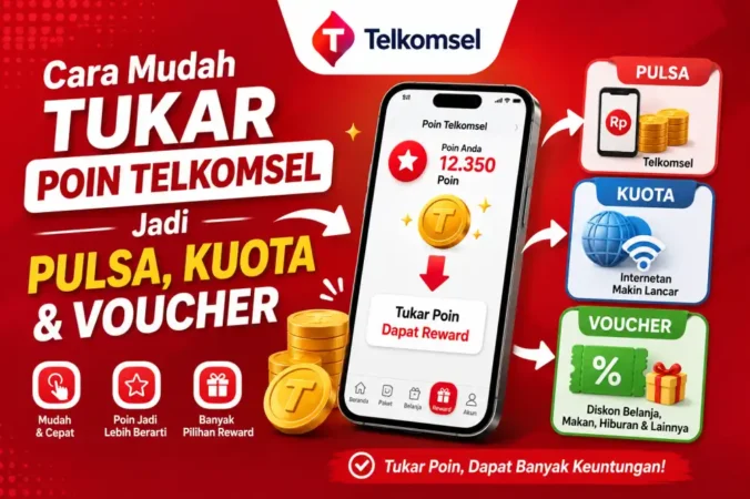Cara Mudah Tukar Poin Telkomsel Jadi Pulsa, Kuota & Voucher
