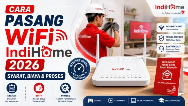 Cara Pasang WiFi IndiHome 2026: Syarat, Biaya & Proses