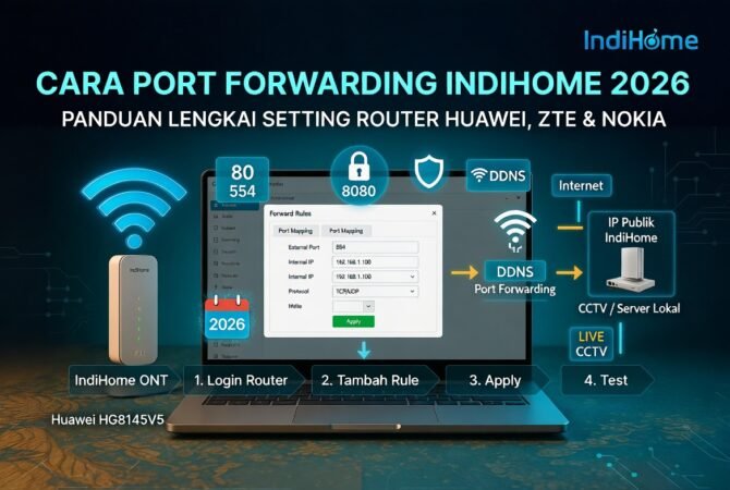 Cara Port Forwarding IndiHome 2026: Panduan Lengkap Setting Router Huawei, ZTE & Nokia
