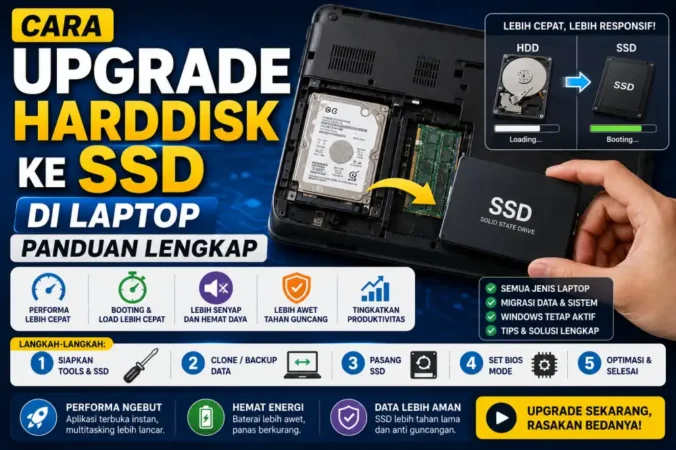 Cara Upgrade Harddisk ke SSD di Laptop: Panduan Lengkap