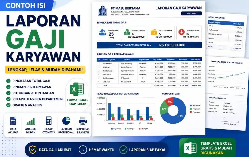 Contoh Isi Laporan Gaji Karyawan untuk Perusahaan 2026: Format & Cara Buat