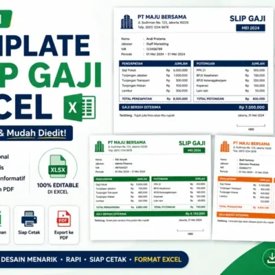 10 Contoh Template Slip Gaji Excel Gratis 2026: Download & Cara Edit