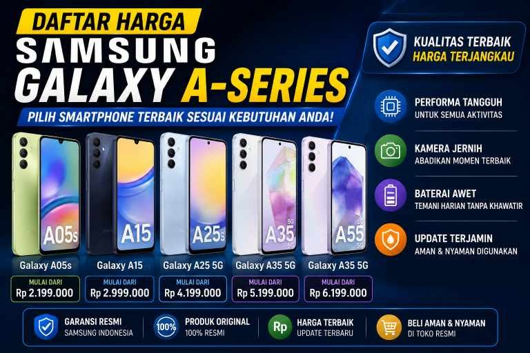 Daftar Harga HP Samsung Galaxy A Series Mei 2026: Spesifikasi & Rekomendasi Terbaik
