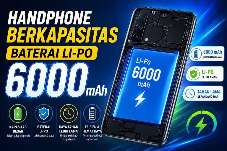 Daftar HP Baterai Li-Po 6000mAh 2026: Tahan 2 Hari, Charging Cepat & Worth It