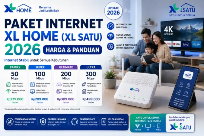Paket Internet XL Home (XL SATU) 2026: Harga & Panduan