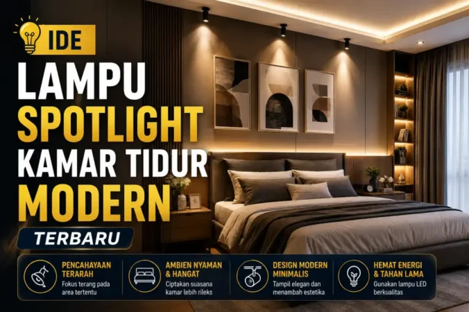 Ide Lampu Spotlight Kamar Tidur Modern Terbaru