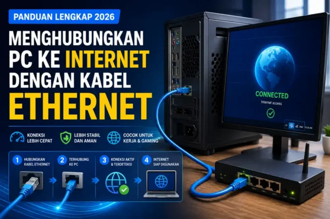 Menghubungkan PC ke Internet dengan Kabel Ethernet 2026