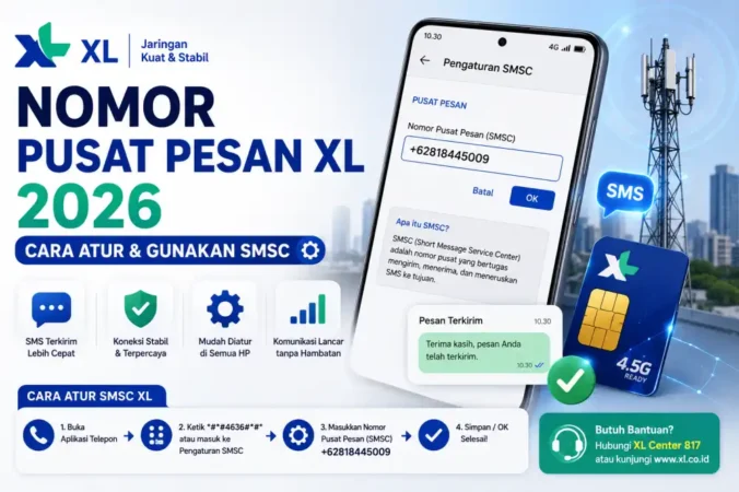 Nomor Pusat Pesan XL 2026: Cara Atur & Gunakan SMSC