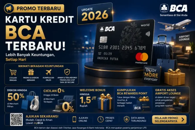 Promo Kartu Kredit BCA 2026: Cashback, Cicilan 0%, dan Diskon Terbaru Bulan Ini