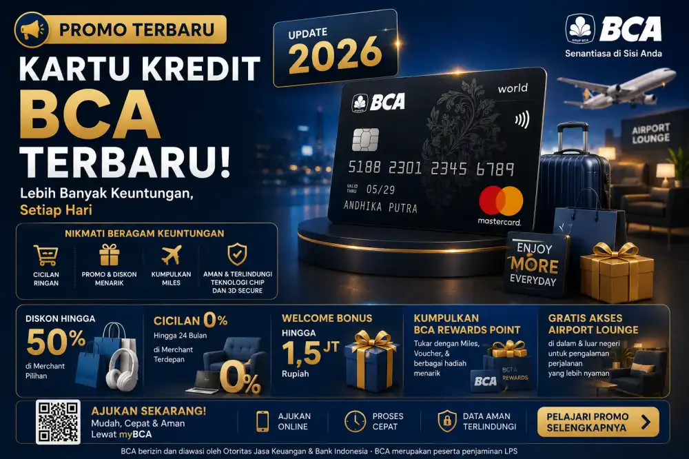 Promo Kartu Kredit BCA 2026: Cashback, Cicilan 0%, dan Diskon Terbaru Bulan Ini