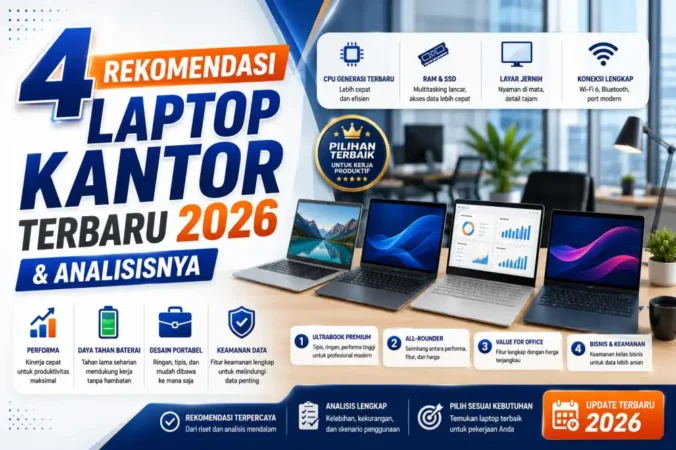 4 Rekomendasi Laptop Kantor Terbaru 2026 & Analisisnya