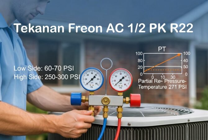 Tekanan Freon AC 1/2 PK dengan Jenis R22: Standar Normal, Cara Cek & Panduan Servis Lengkap