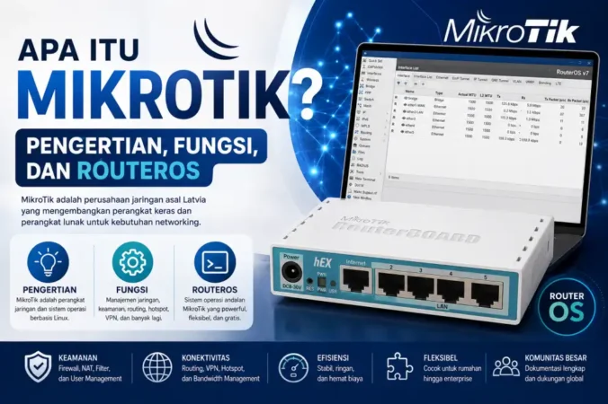 Apa Itu Mikrotik? Pengertian, Fungsi, dan RouterOS