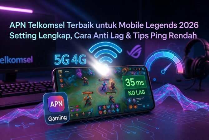 APN Telkomsel Terbaik untuk Mobile Legends 2026: Setting Lengkap, Cara Anti Lag & Tips Ping Rendah