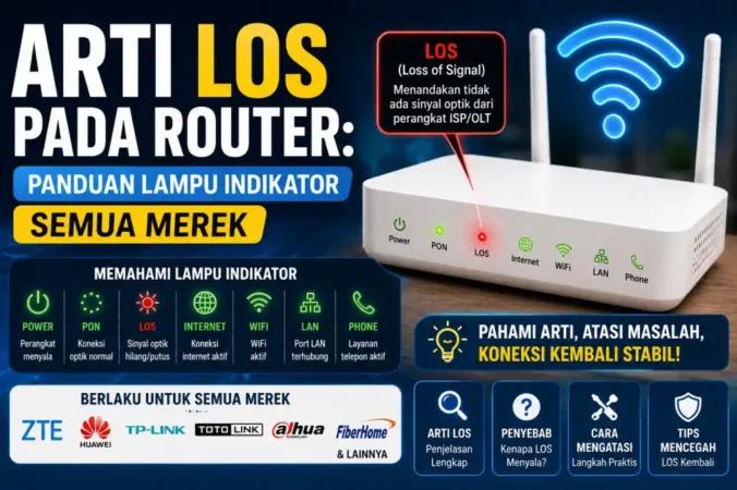 Arti LOS pada Router: Panduan Lampu Indikator Semua Merek