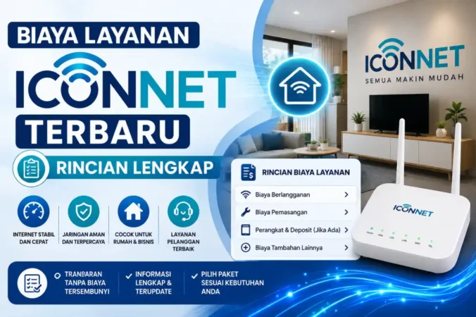 Biaya Layanan WiFi Iconnet Terbaru, Rincian Lengkap