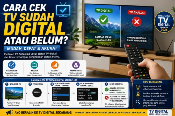 Cara Cek TV Sudah Digital atau Belum