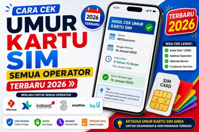 Cara Cek Umur Kartu SIM Semua Operator, Terbaru 2026