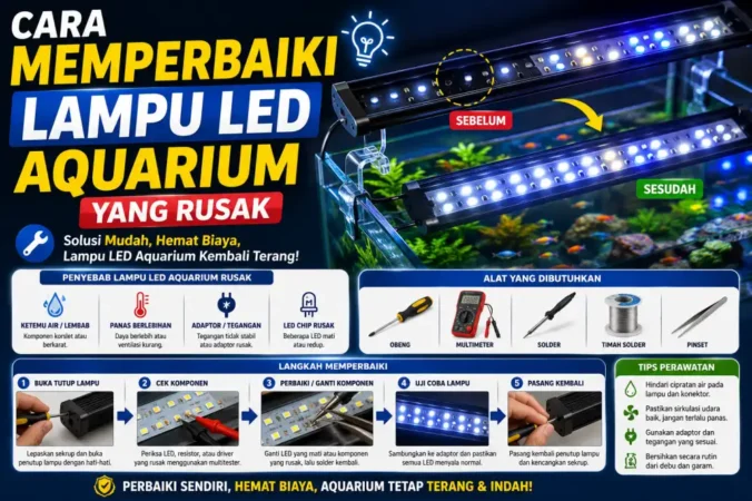 Cara Memperbaiki Lampu LED Aquarium yang Rusak