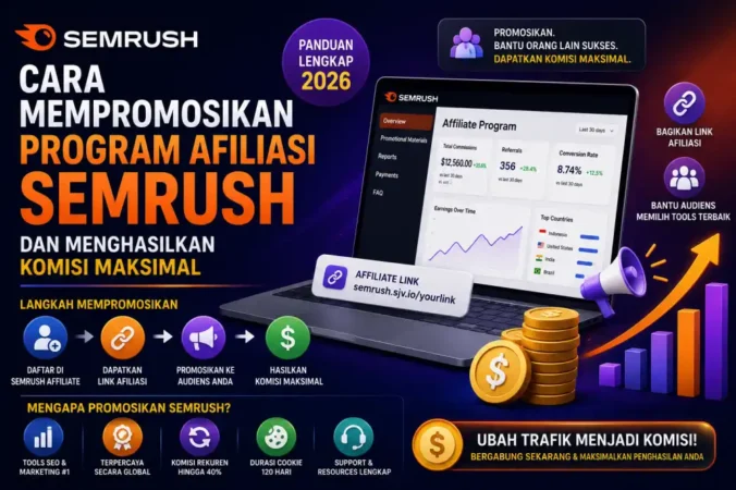 Cara Mempromosikan Program Afiliasi SEMrush dan Menghasilkan Komisi Maksimal | 2026
