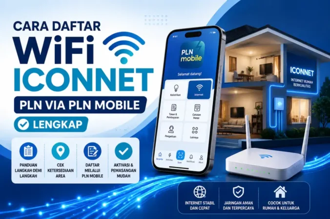 Cara Daftar WiFi Iconnet PLN via PLN Mobile, Lengkap