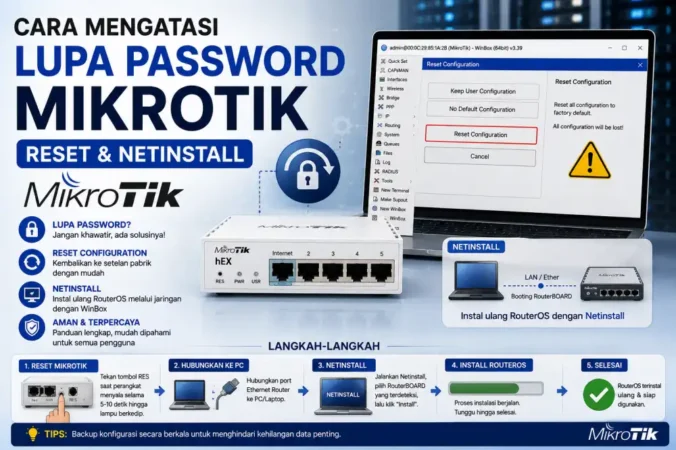 Cara Mengatasi Lupa Password Mikrotik: Reset & Netinstall