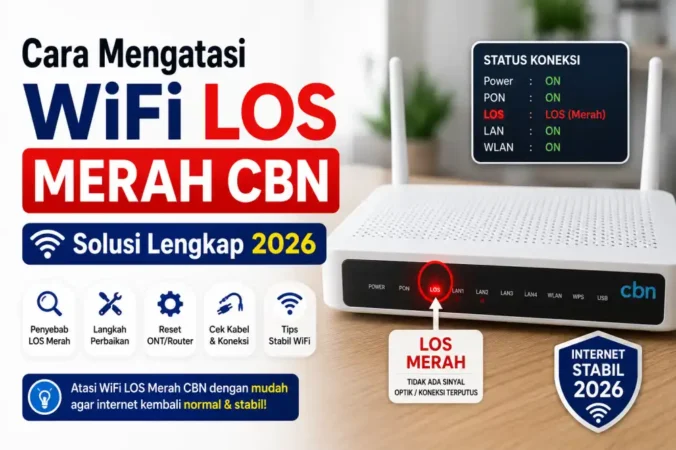 Cara Mengatasi WiFi LOS Merah CBN, Solusi Lengkap 2026