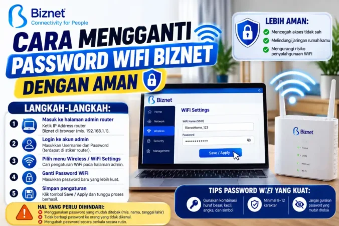 Cara Mengganti Password WiFi Biznet dengan Aman