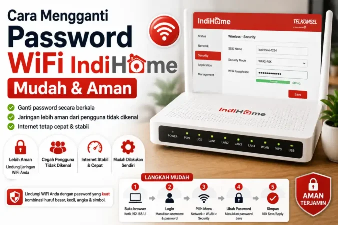 Cara Mengganti Password WiFi IndiHome, Mudah & Aman