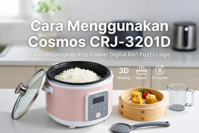 Cara Menggunakan Cosmos CRJ-3201D: Panduan Lengkap Rice Cooker Digital 6in1 untuk Hasil Sempurna