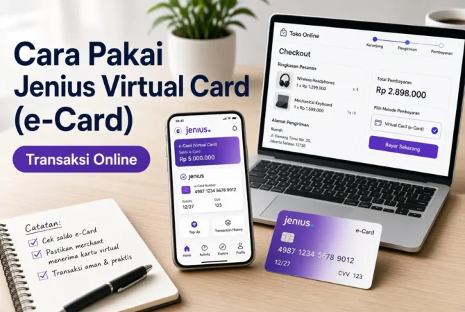 Cara Pakai Jenius Virtual Card (e-Card) Transaksi Online
