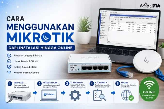 Cara Menggunakan Mikrotik dari Instalasi Hingga Online