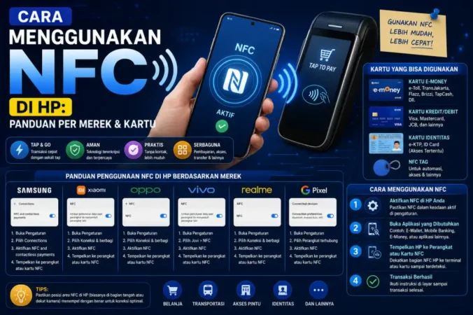 Cara Menggunakan NFC di HP: Panduan per Merek & Kartu