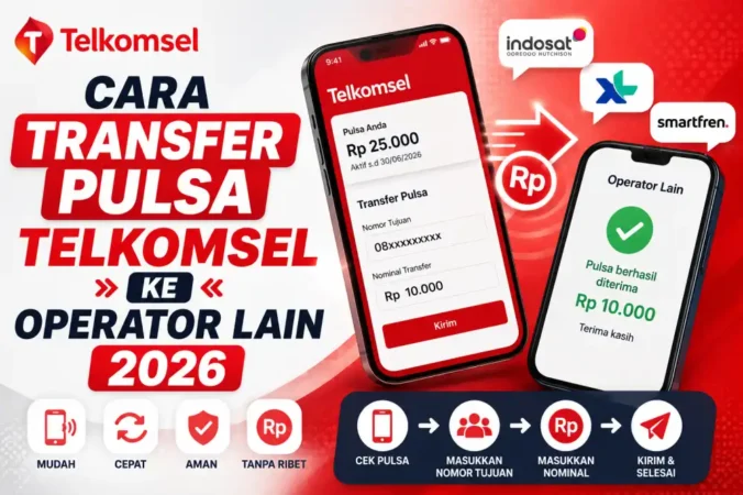 Cara Transfer Pulsa Telkomsel ke Operator Lain 2026