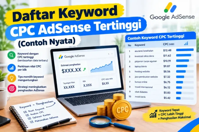 Daftar Keyword CPC AdSense Tertinggi (Contoh Nyata)