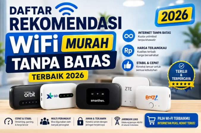 Daftar Rekomendasi WiFi Murah Tanpa Batas Terbaik 2026