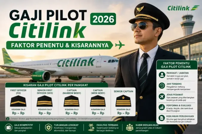 Gaji Pilot Citilink 2026: Faktor Penentu & Kisarannya