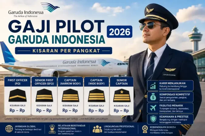 Gaji Pilot Garuda Indonesia 2026: Kisaran per Pangkat