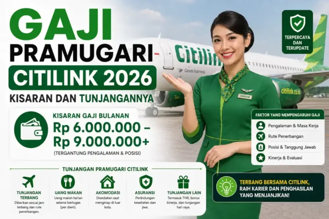 Gaji Pramugari Citilink 2026: Kisaran dan Tunjangannya